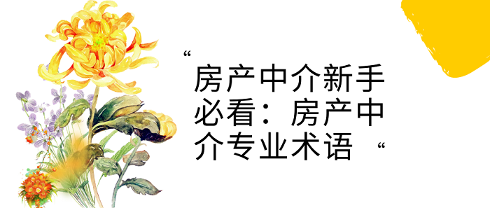 房产中介新手必看:房产中介专业术语